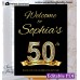 50th Birthday Party welcome sign template,(1a)